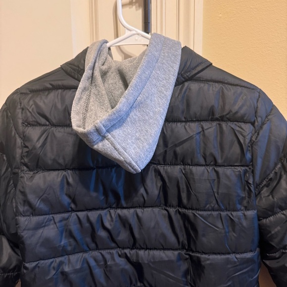 Perry Ellis Boy Black Puffer Jacket With Grey Hood Sz 14/16 - Picture 4 of 9